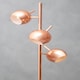 image 3 of Interiors by Premier Copper Finish Floor Standing Lamp With Three Lights Gold