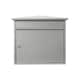 image 1 of Burg-Wachter Mersey Large Wall Mounted Galvanised Steel Post Box - 36x35x20cm Silver