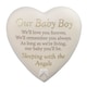image 1 of Widdop Gifts Baby Boy Graveside Heart Plaque