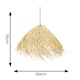 image 3 of ValueLights Solar Powered Natural Grass Outdoor Hanging Pendant Garden Pergola Light