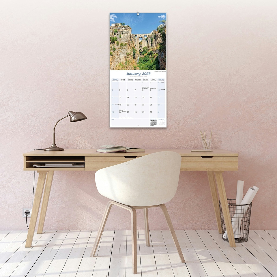 image 1 of Spain 2026 Calendar | Square Wall Calendar | Travel Gift | Plastic Free Packaging | by Avonside Publishing