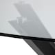 image 3 of Heaven Round Dining Table with Clear Glass Top and Black Legs