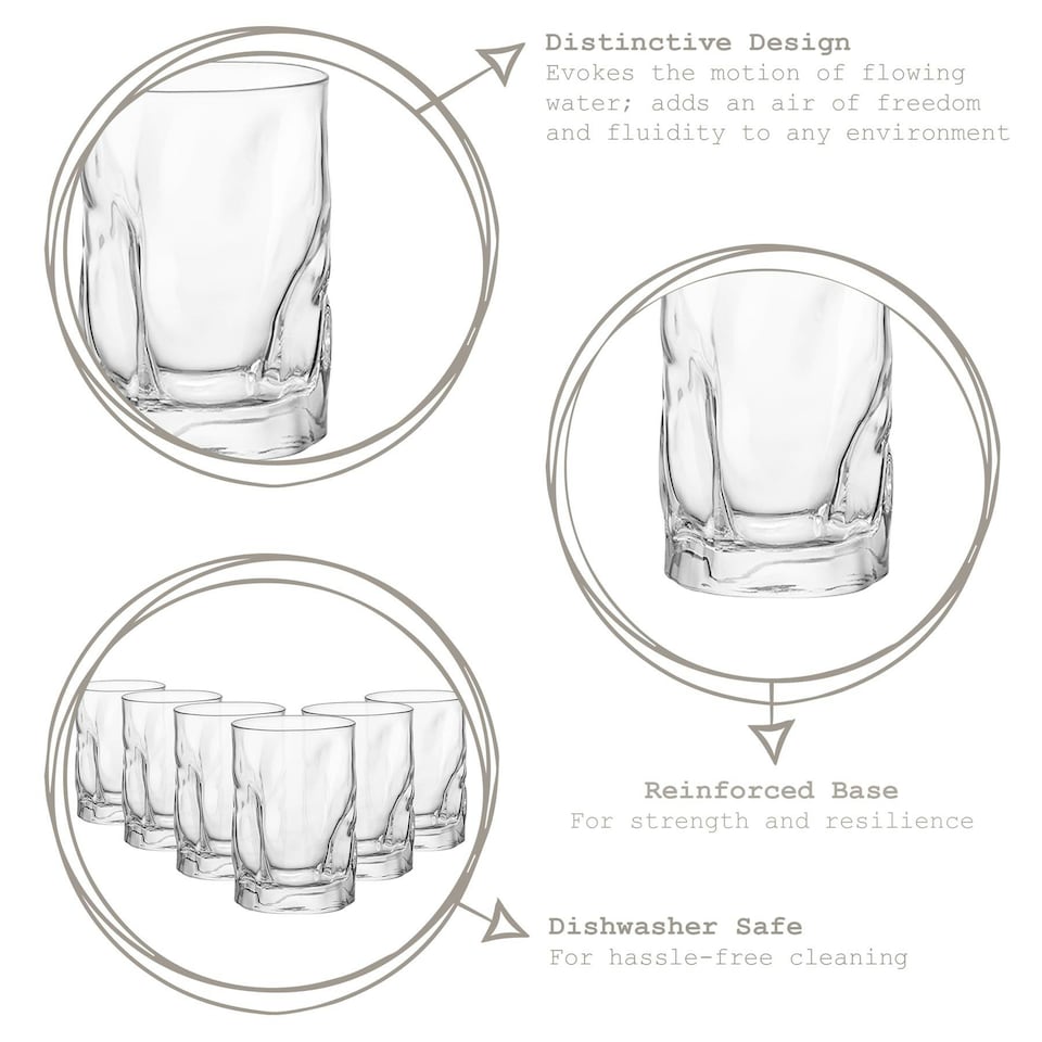 image 1 of Bormioli Rocco Sorgente Water Glasses - 300ml - Pack of 6 Clear