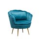 image 1 of Benicia Velvet Fabric Petal Chair - Teal