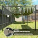 image 3 of Outsunny 3 x 4m Metal Pergola with Retractable Roof and Roller Shade, Grey