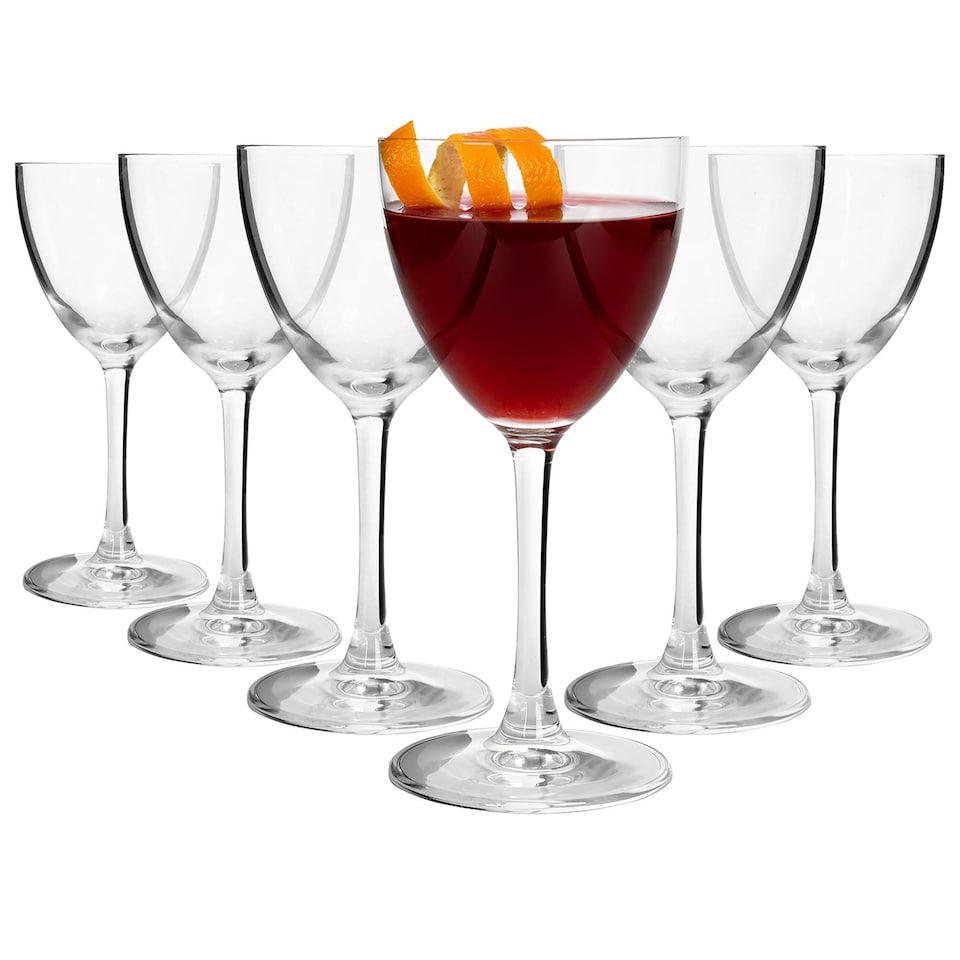 image 1 of Argon Tableware Hoxton Crystal Nick & Nora Glasses - 155ml | Clear | Clear | 6