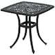 image 1 of Outsunny Cast Aluminium Bistro Table with Umbrella Hole, Black
