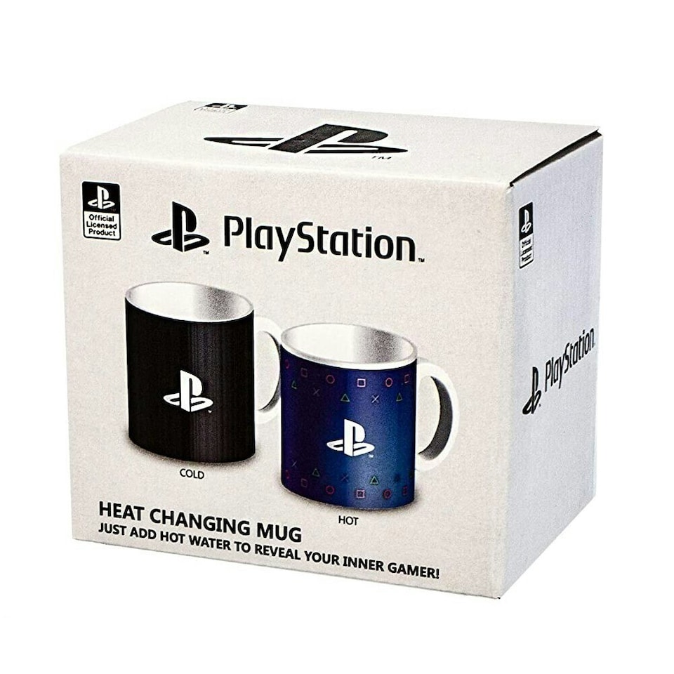 image 1 of Playstation Heat Changing Mug - White/Black/Navy - One Size