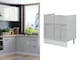 image 2 of Small Kitchen Sink Cabinet 800mm Under Sink Unit Modern Storage Grey High Gloss Star