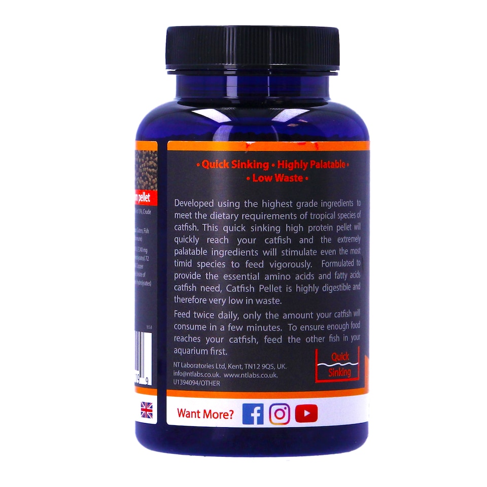 image 1 of NT Labs Catfish Pellets 150g - Nutrient-Rich Fish Food