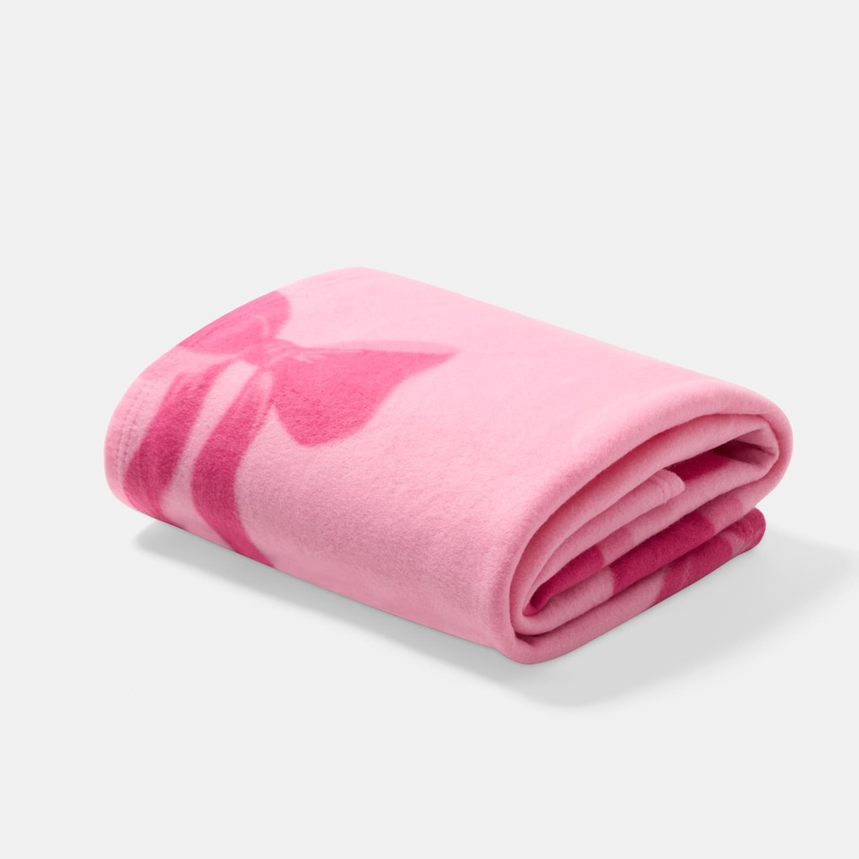 image 1 of OHS Bows Polar Fleece Soft Warm Throw Blanket | Pink | Hot Pink | One Size