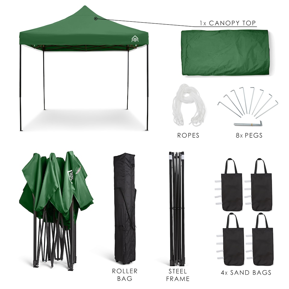 image 1 of All Seasons Gazebos 3x3 Pop Up Green