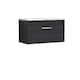image 1 of Balterley Millwich Contemporary 1 Drawer Wall Hung Vanity Unit with Laminate Carrara Marble Worktop, Charcoal Black, 800mm
