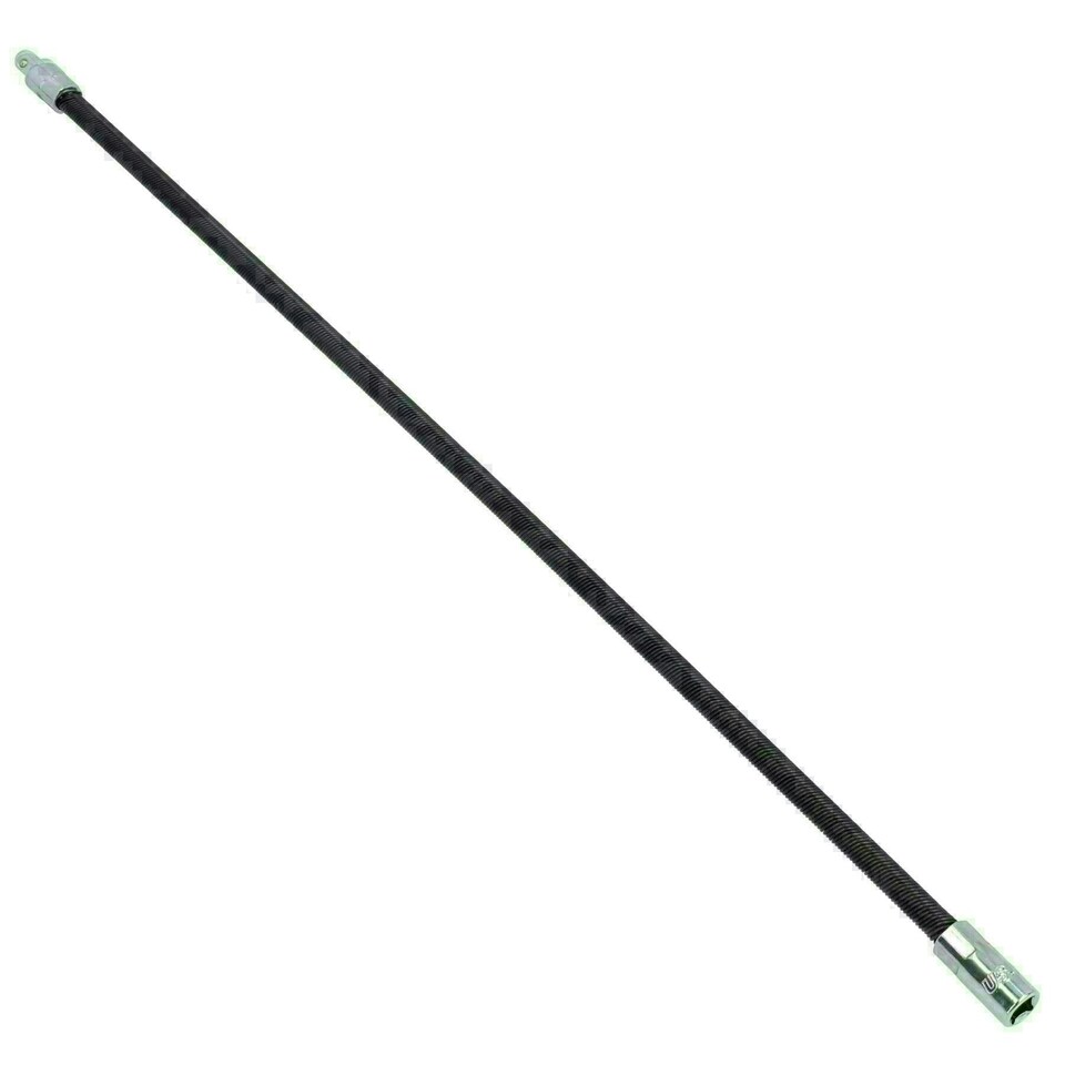 image 1 of Extra Long 1/4" Dr Flexible Flexi Socket Hex Bit Holder Extension 450mm Bergen