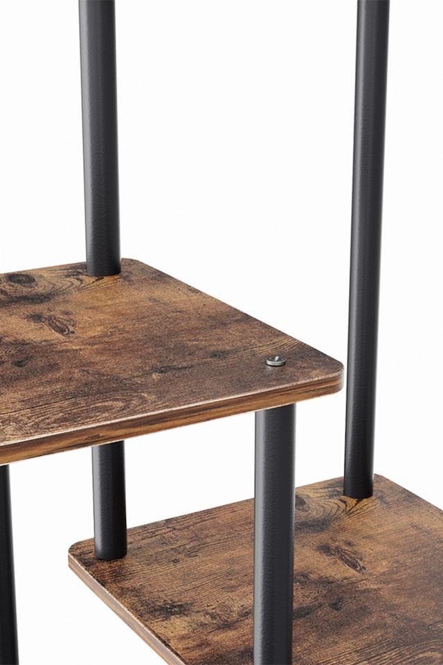 image 1 of Living and Home 5-Tier Modern Plant Stand Shelf Plant Display Rack | Brown | 5 Tiers