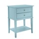 image 1 of Franklin End Table with 2 Drawers Blue Blue | Blue