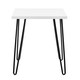 image 1 of Owen Retro End Table in White / Black Legs White | White