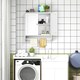 image 8 of COSTWAY Wall-mounted Bathroom Cabinet Storage Medicine Cabinet White