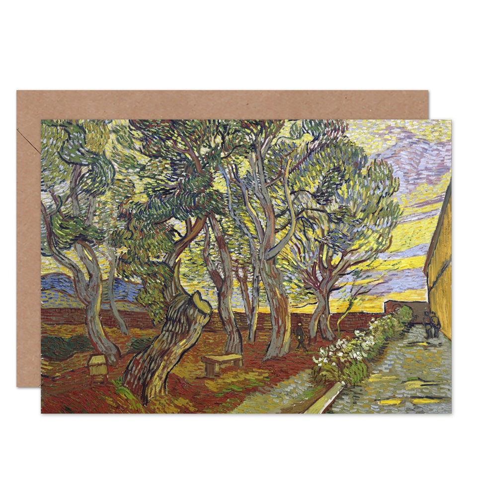 image 1 of Vincent Van Gogh Garden Saint Paul's Hospital Art Card