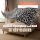 image 3 of Silentnight Coverless 10.5 Tog Duvet and Pillowcase Set, Leaf Print Blue | Super King
