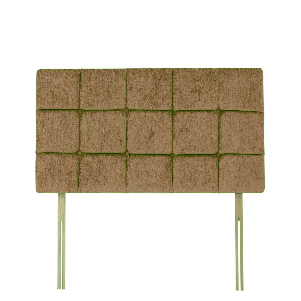 Pearl Mink Chenille Headboard Single N/A