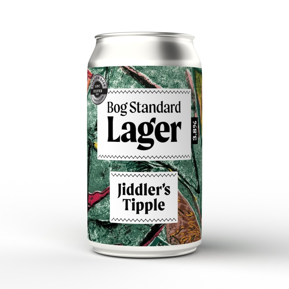 image 1 of Jiddler's Tipple - Bog Stand Lager - 3.8% ABV Craft Beer Cans - Vegan Gluten Free Beer - 12 x 330ml