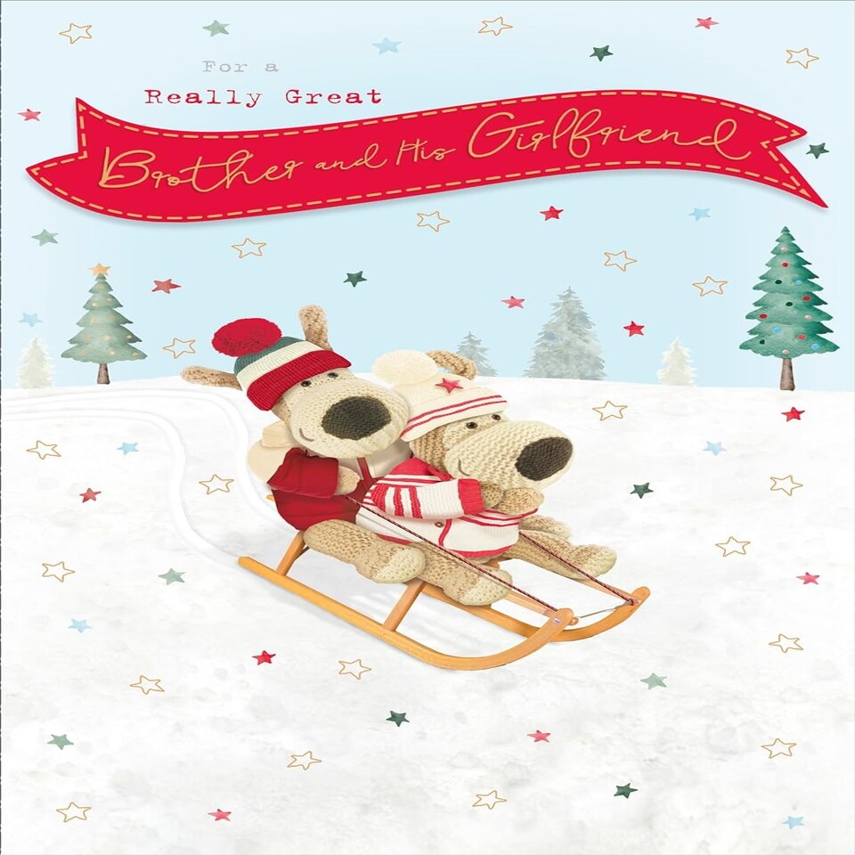 image 1 of Boofle For A Great Brother & Girlfriend Christmas Card