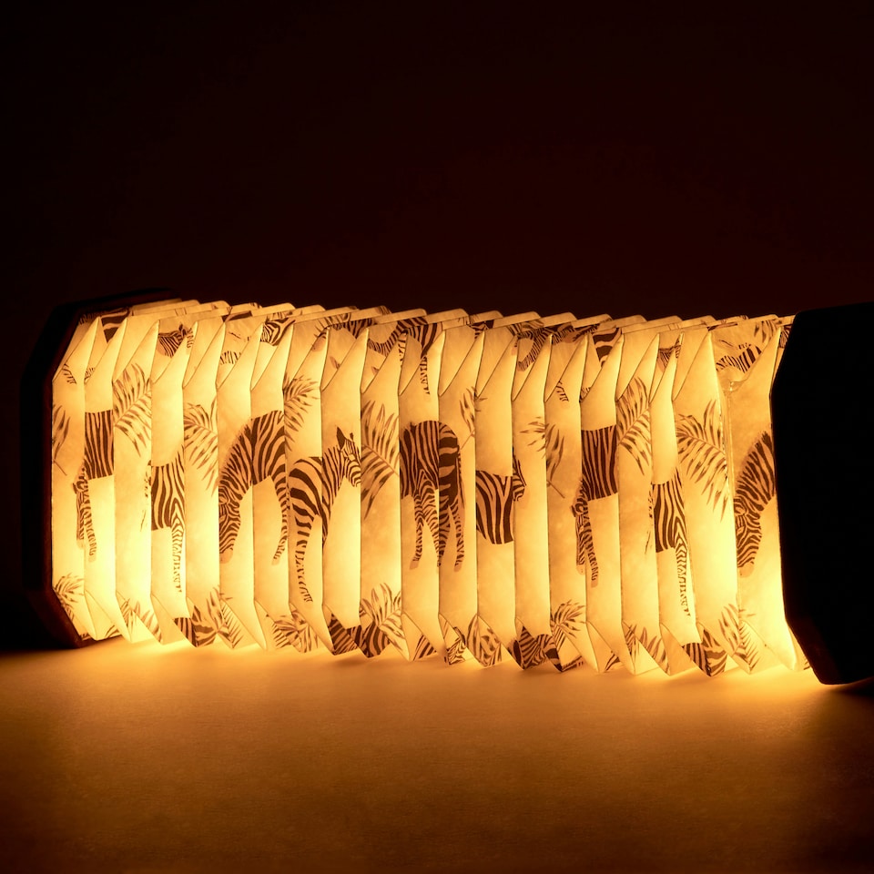 image 1 of Gingko Smart Accordion LED Desk Lamp N/A | Velvet Brown Zebra