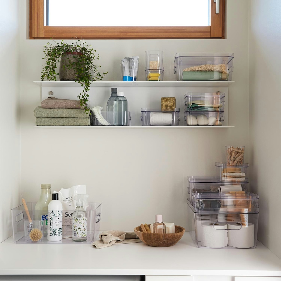 image 1 of SmartStore Compact Clear Storage Box Transparent & BPA Free, Large - 15.4 Litres