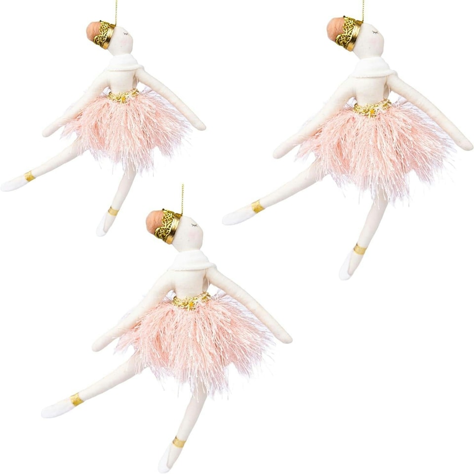 image 1 of Ballerina Pink 14x20cm - Christmas Hanging Decoration