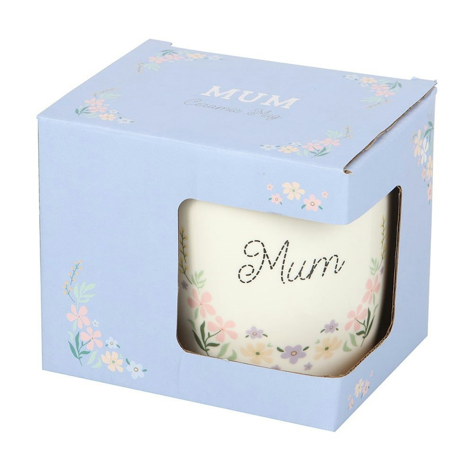 image 1 of Mum Pastel Floral Mug 350ml