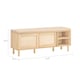 image 3 of SoBuy Wooden Shoe Storage Bench with Seat Cushion, Natural, 47.6x13.8x19.3 in, 20.6 kg - FSR163-N