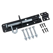 6" (150mm) Brenton Slip Bolt Padbolt Slide Latch Lock Catch Sheds Gates Black