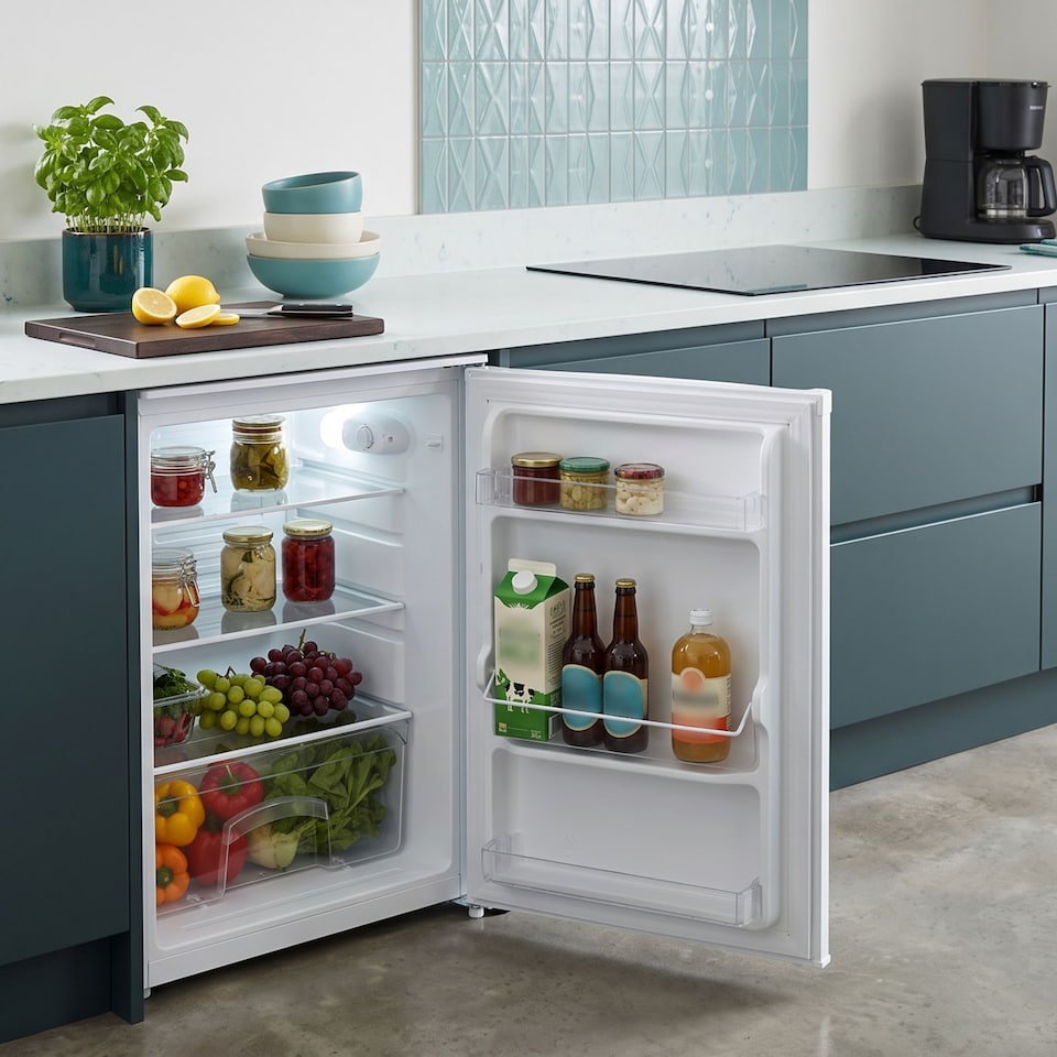 image 1 of HYE Under Counter Fridge 48cm Freestanding Larder 88 Litre - White RF01UCF88W01
