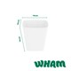 image 5 of Wham studio 4x 14cm Square Plastic Planter | White | Ice White