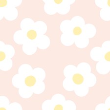 Ditsy Daisy Wallpaper in Soft Peach | Orange | Soft Peach