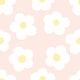 image 1 of Ditsy Daisy Wallpaper in Soft Peach | Orange | Soft Peach