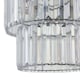 image 6 of Set of 2 Clint - Clear Acrylic Two Tier Easy Fit Pendant Shades | Clear | Clear acrylic with polished chrome plate detail | 2