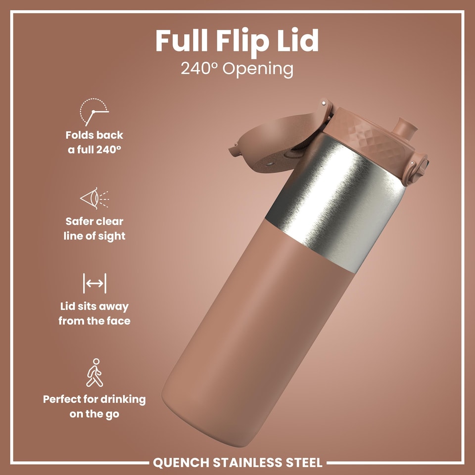 image 1 of Leak Proof 1 Litre Water Bottle, Stainless Steel, 1200ml (40oz)