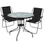 Table + 2 Black Chairs