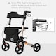 image 8 of HOMCOM 4 Wheel Rollator Walker,  Adjustable Mobility Walker with Bag,Gold Tone