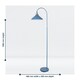 image 9 of First Choice Lighting Set of 2 Maxwell Mirage Blue Brushed Copper Floor Reading Lamps Blue | Copper
