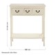 image 5 of Interiors by Premier Pearl White Console Table for Hallway, Pine Wood  Wood Table for Home Décor with 3 drawers White