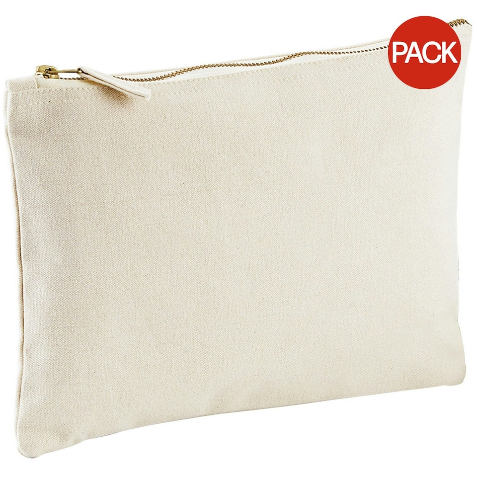 Westford Mill Canvas Accessory Case (Pack of 2) - Natural - M Cream