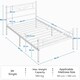image 3 of Yaheetech Metal Platform Bed Frame with Cloud-inspired Design Headboard White, 3ft Single