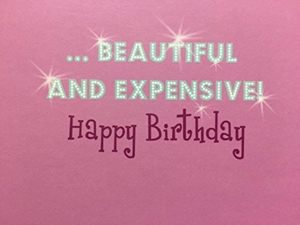 image 1 of For Wife Sparkling Diamonds Witty Words Birthday Card