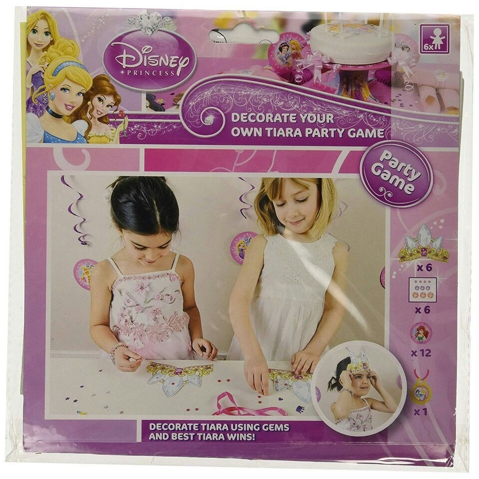 Disney Decorate Your Own Tiara Party Game - Multicoloured - One Size