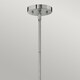image 2 of Congress 1 Light Dome Ceiling Pendant Chrome Clear Glass, E27