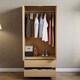 image 7 of Vida Designs Denver 2 Door 2 Drawer Wardrobe With Shelf & Clothes Rail, Pine