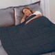 image 3 of OHS Weighted Blanket 8kg Quilted, 150x200cm - Navy Blue